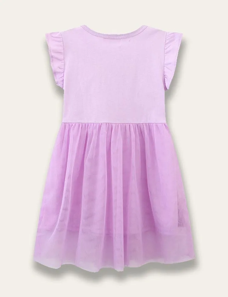 Floral Embroidered Tulle Dress - Image 3