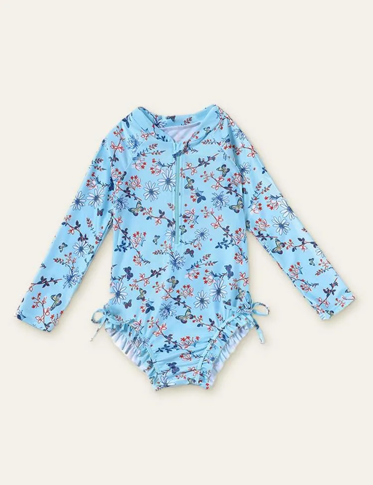 Floral Flamingo Printed Swimsuit