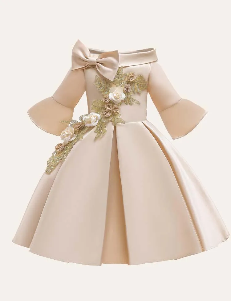 Floral Print Long Sleeve Party Dress - Image 2