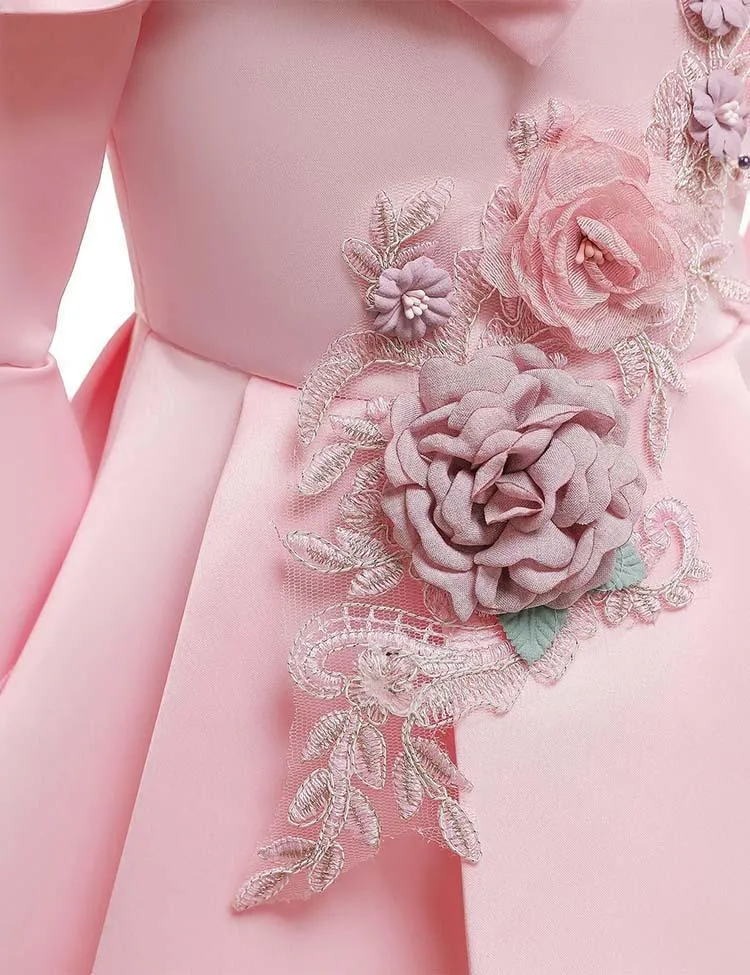 Floral Print Long Sleeve Party Dress - Image 4