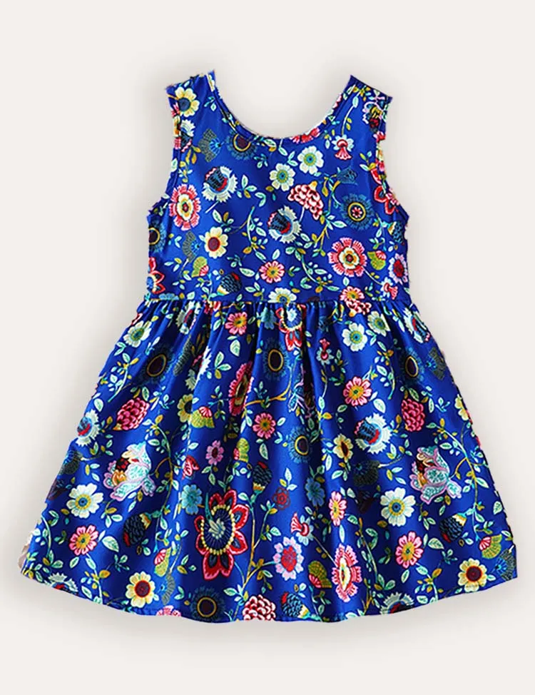Floral Print Sleeveless Dress - Image 2