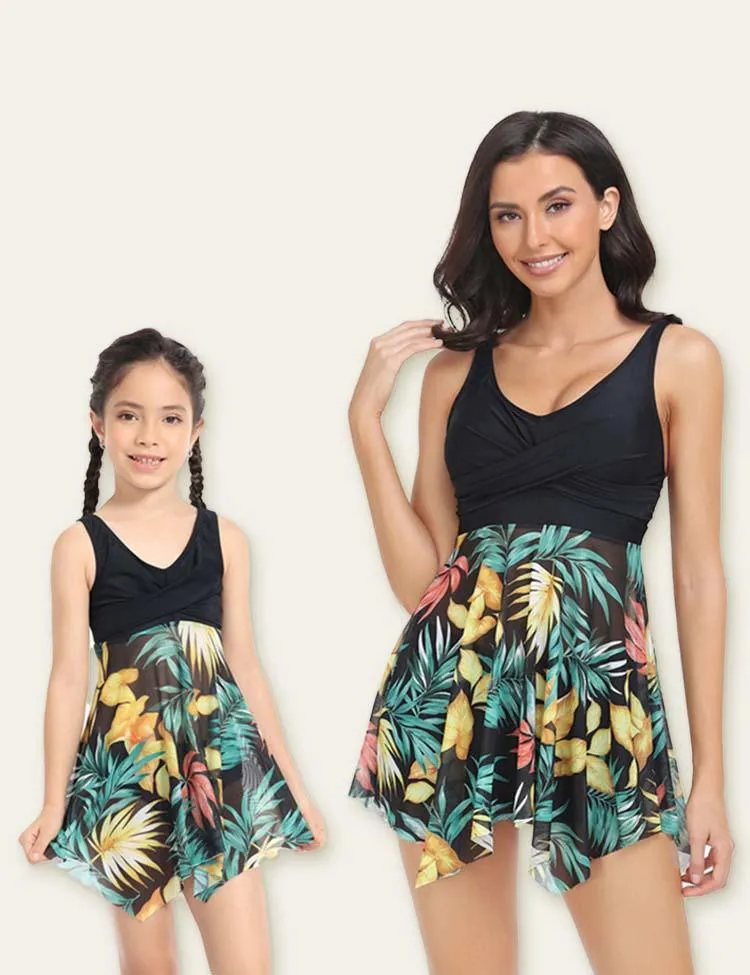 Floral Printed Family Matching Swimsuit - Image 4
