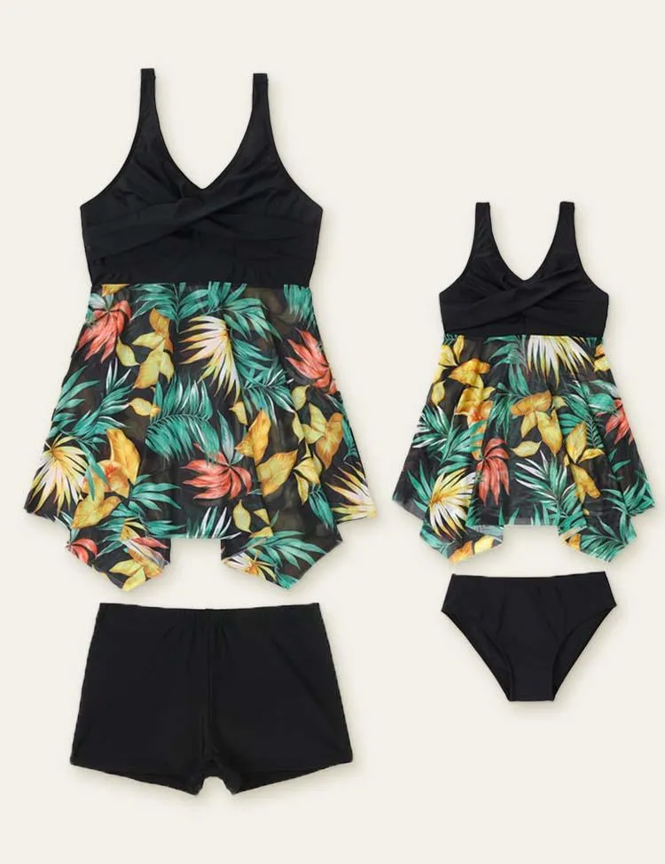 Floral Printed Family Matching Swimsuit - Image 5