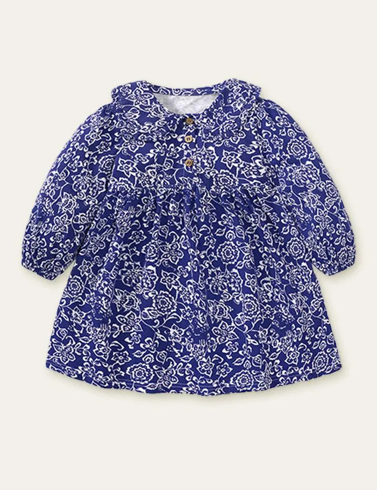 Floral Printed Long Sleeve Dress