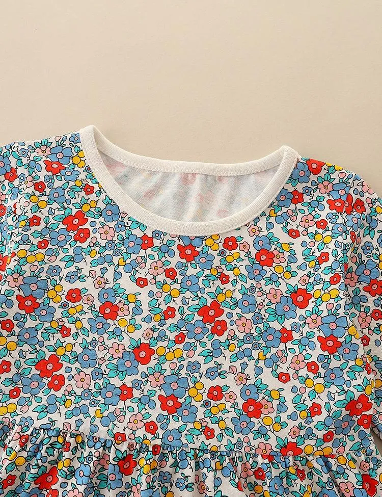 Floral Printed Long Sleeve Dress - Image 3