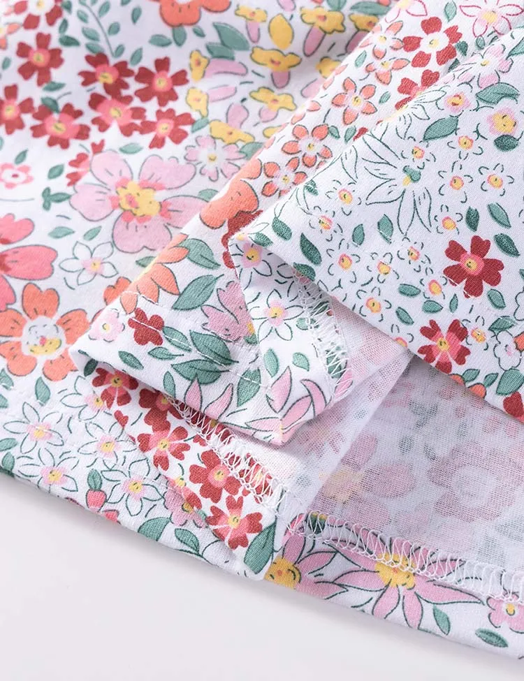 Floral Printed Long Sleeves Cotton Dress - Image 2