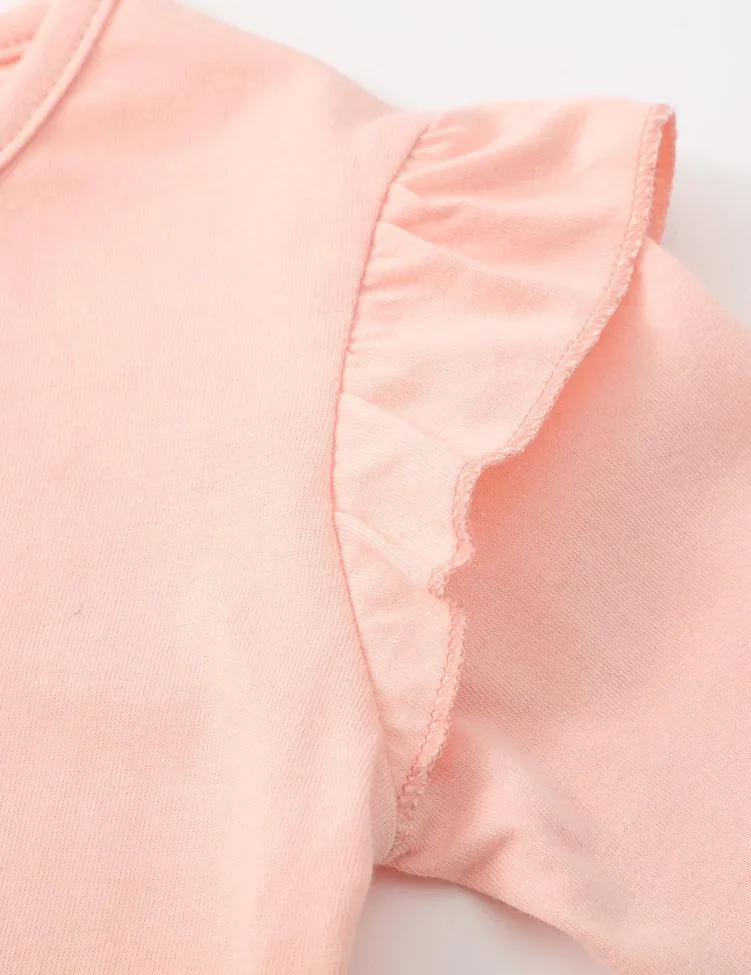 Floral Rabbit Appliqué Embroidered Long Sleeve T-shirt - Image 3