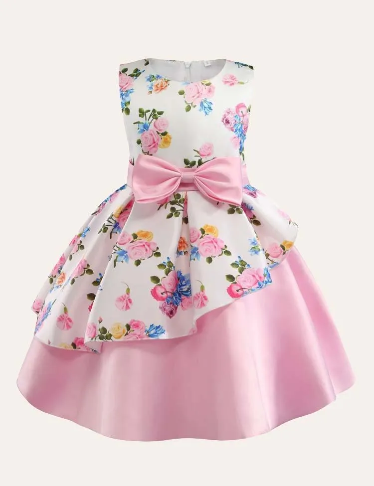 Floral Sleeveless Party Dress - Image 3