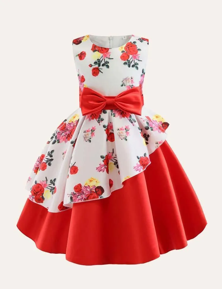 Floral Sleeveless Party Dress - Image 4