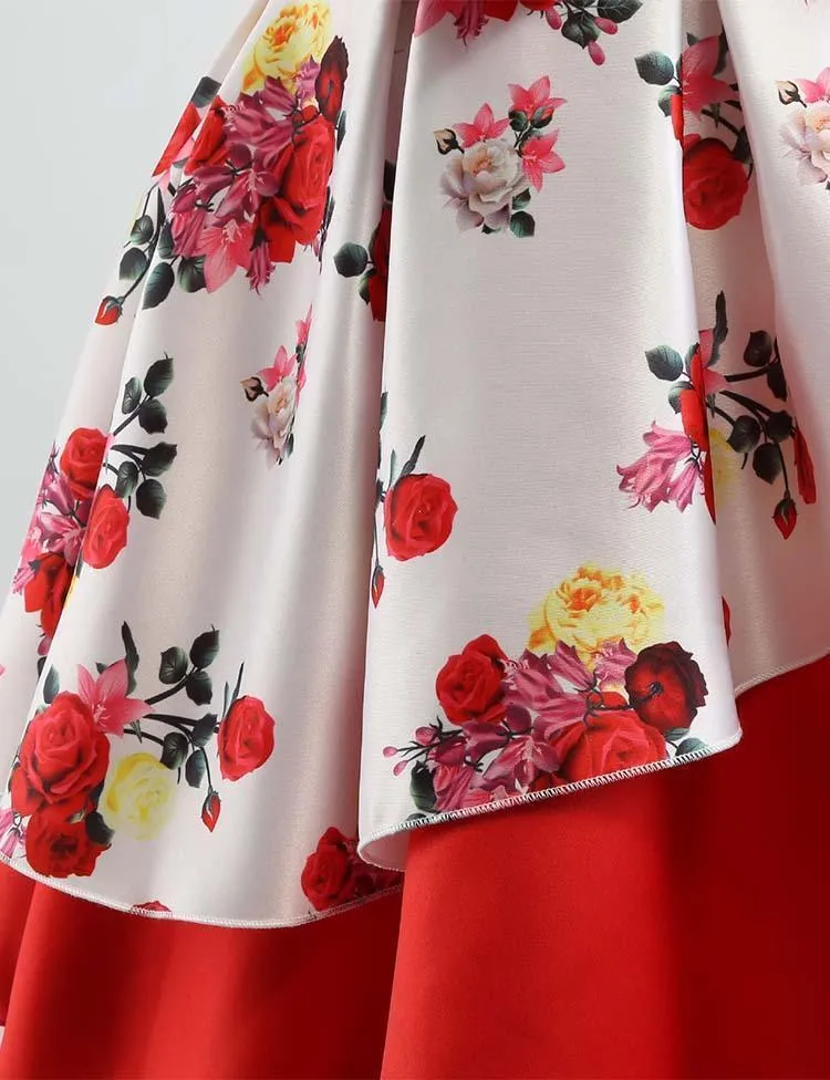 Floral Sleeveless Party Dress - Image 7