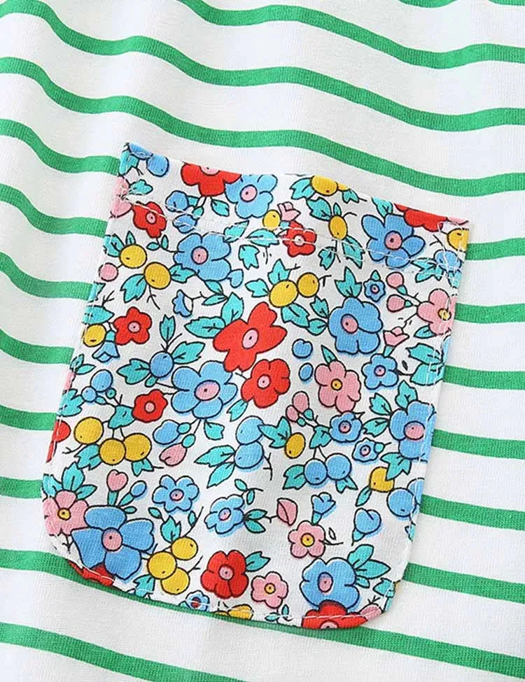 Floral Striped Dress - Image 2
