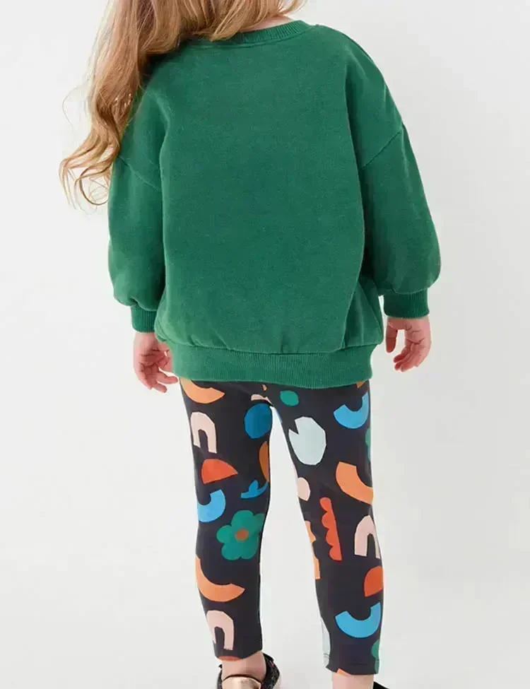 Flower Appliqué Sweatshirt Set - Image 4