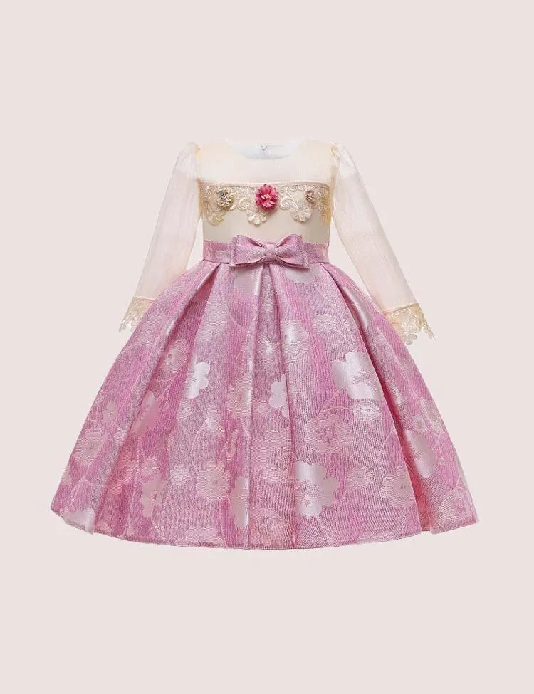 Flower Bow Party  Dress - Image 3