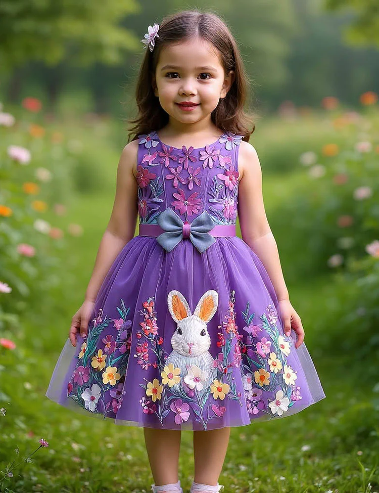 Flower Bunny Tulle Dress - Image 2