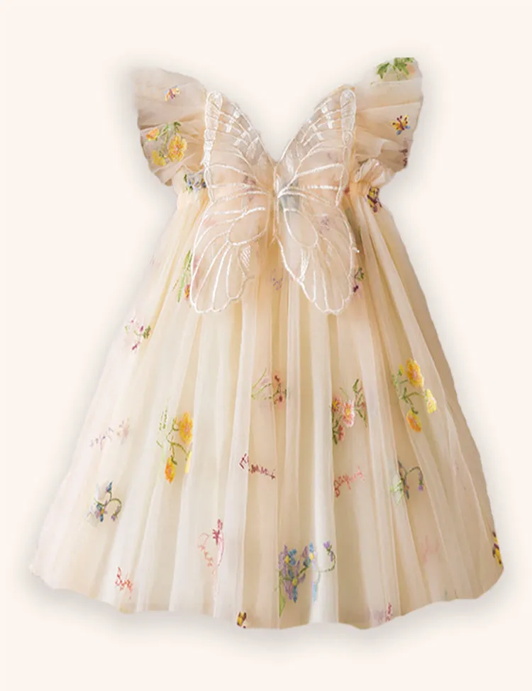 Flower Butterfly Embroidered Dress - Image 4