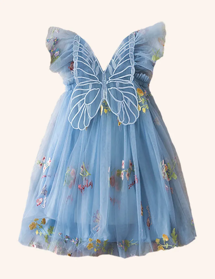 Flower Butterfly Embroidered Dress - Image 6