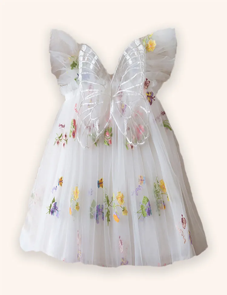 Flower Butterfly Embroidered Dress - Image 7