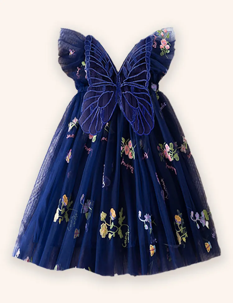 Flower Butterfly Embroidered Dress - Image 8