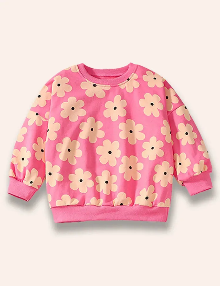 Flower Dotted Sweatshirt Set - Image 2