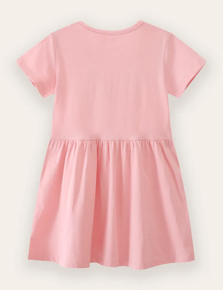 Flower Embroidered Cotton Dress - Image 2