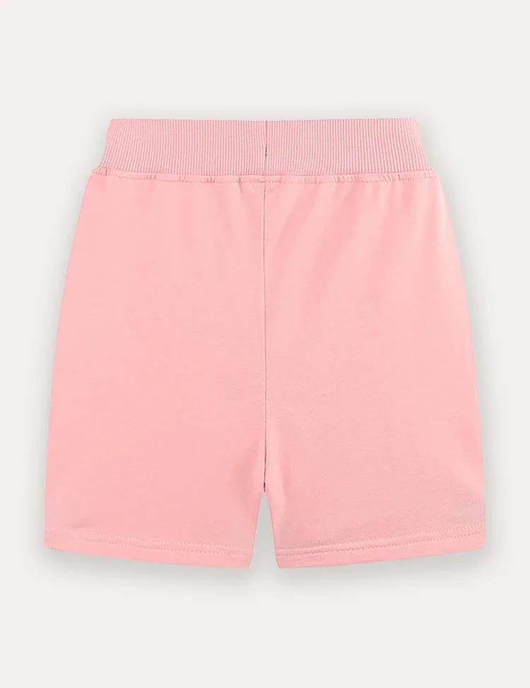 Flower Embroidered Cotton Shorts - Image 2
