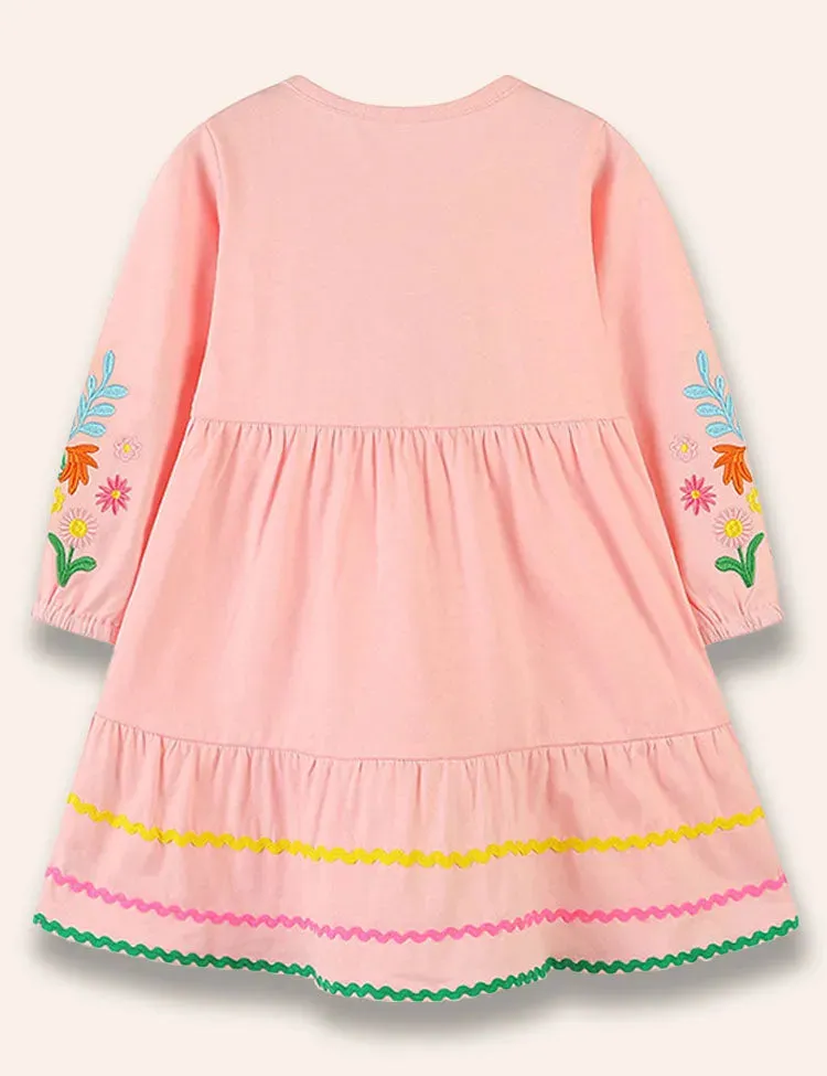 Flower Embroidered Dress - Image 2