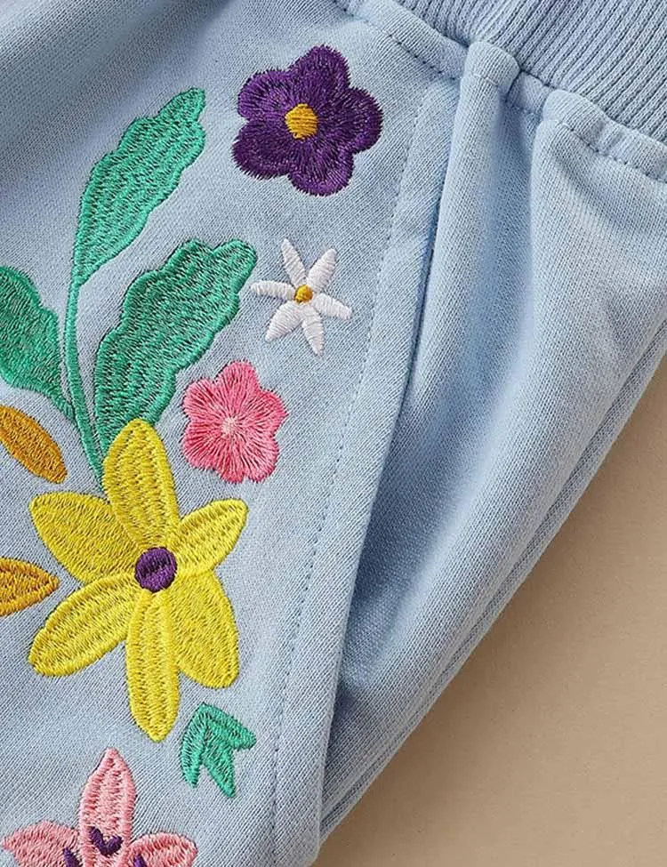 Flower Embroidered Pants - Image 4