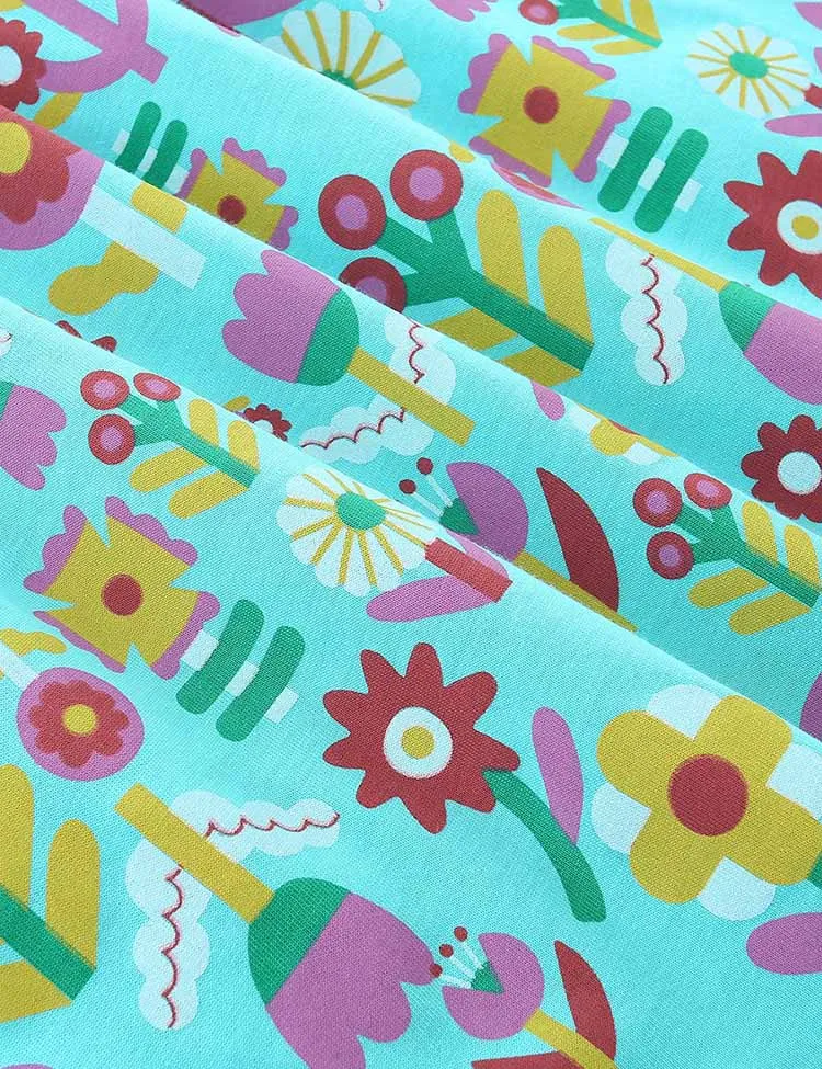 Flower Print Long-sleeved Princess Dress - Image 3