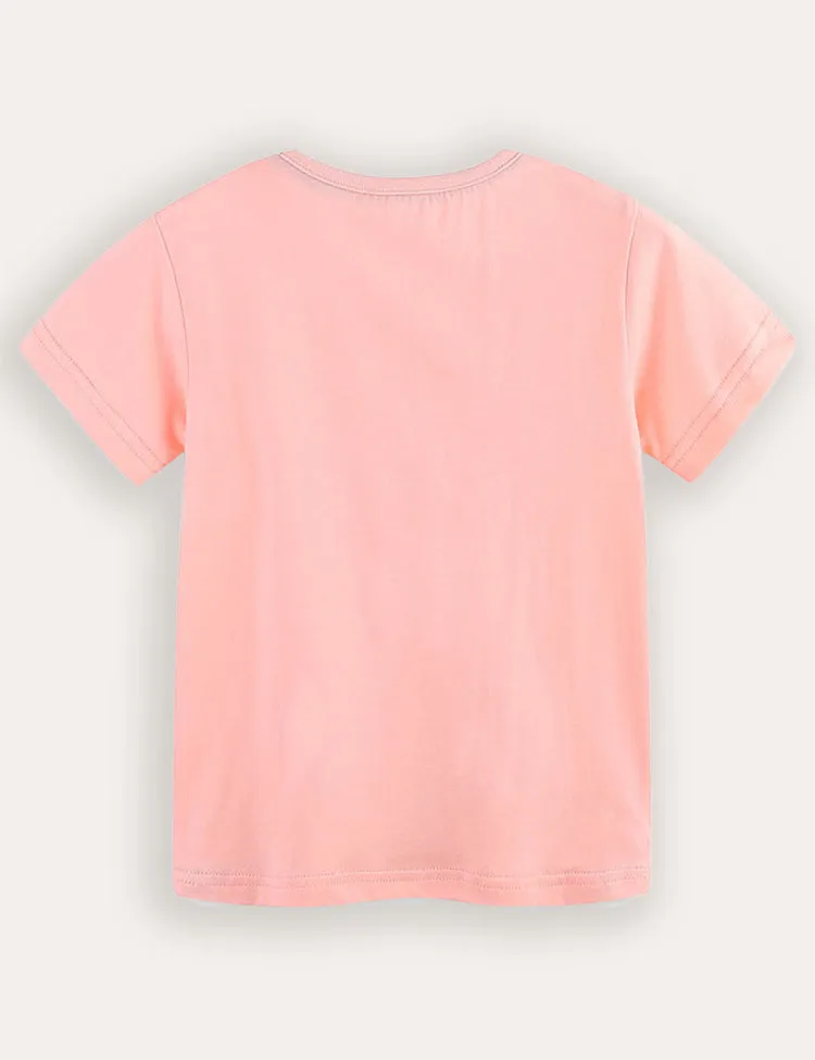 Flower Print Short Sleeve T-Shirt - Image 2