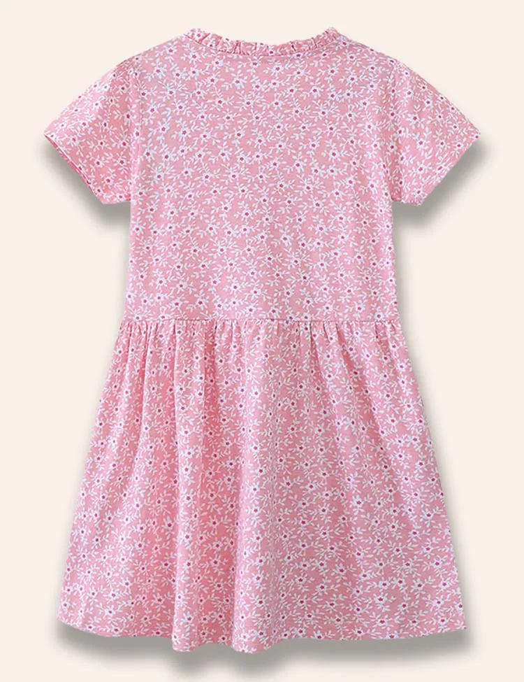 Flower Printed Chest Bottom Dress - Image 2
