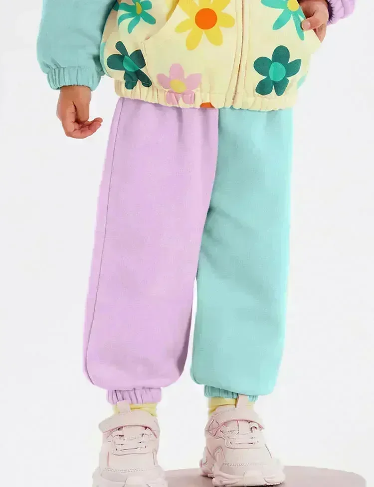 Flower Printed Colorblocked Coat Set - Image 4