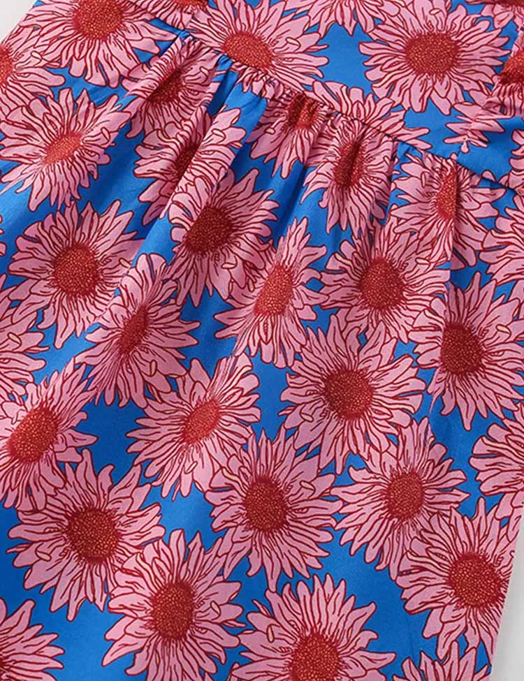 Flower Printed Sleeveless Dress - Image 3