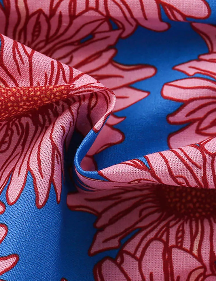 Flower Printed Sleeveless Dress - Image 4