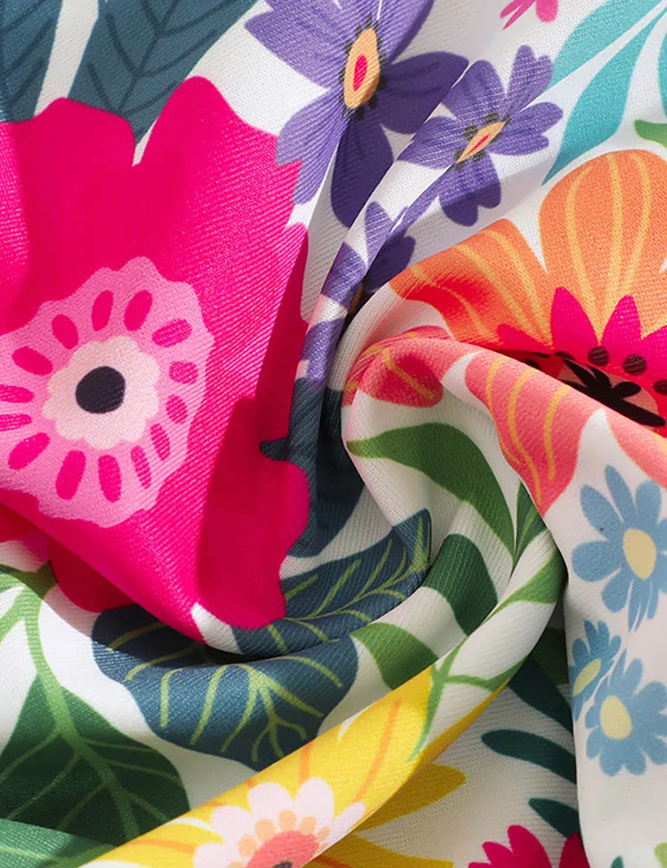 Flower Printed Swimsuit - Image 4