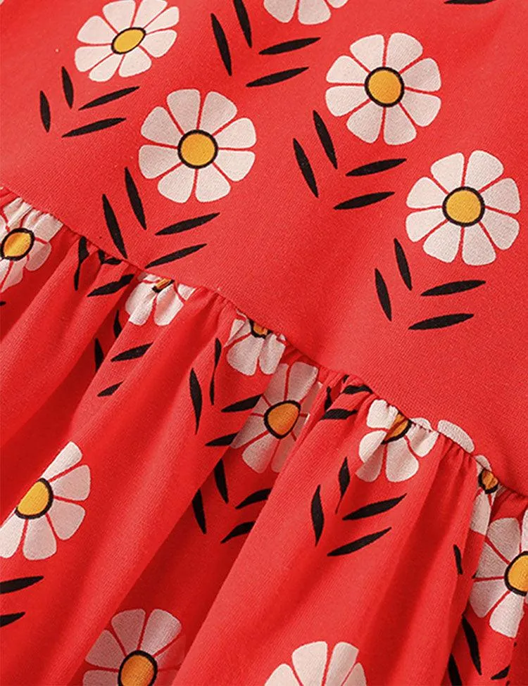 Flower Round Neck Skirt Style T-shirt - Image 3