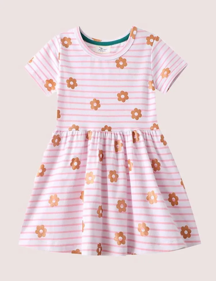 Flower Striped Dress