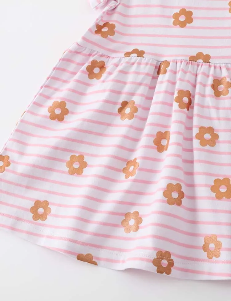 Flower Striped Dress - Image 2