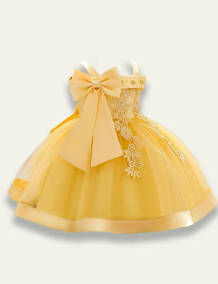 Flower Suppender Party Dress - Image 2