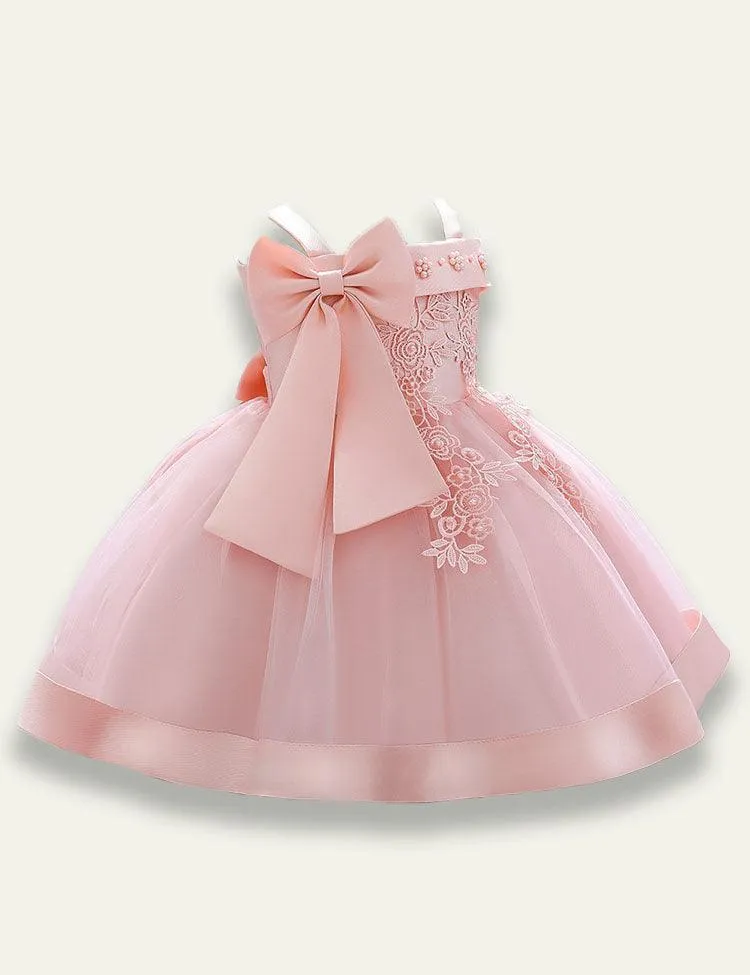 Flower Suppender Party Dress - Image 3