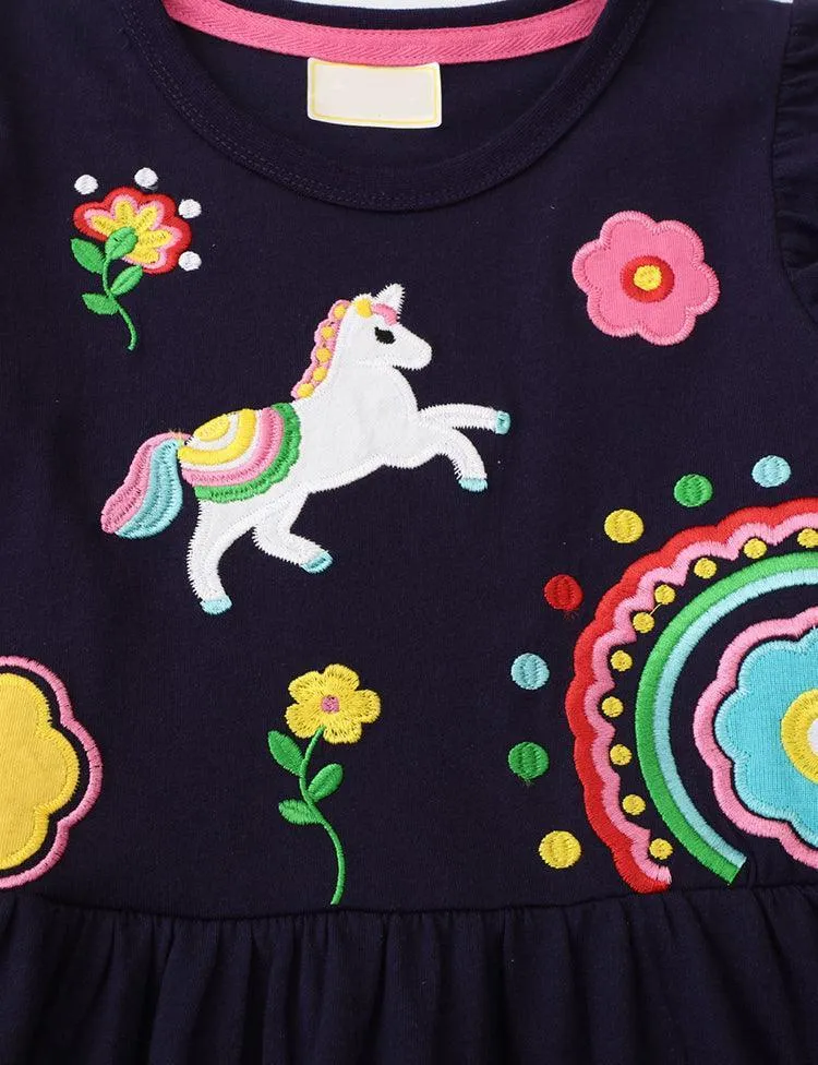 Flowers Rainbow Unicorn Dress - Image 5