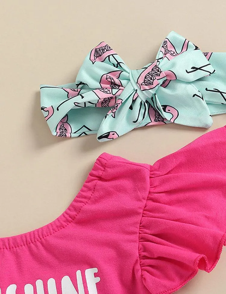 Flying Sleeve Flamingo Swimsuit - Image 3
