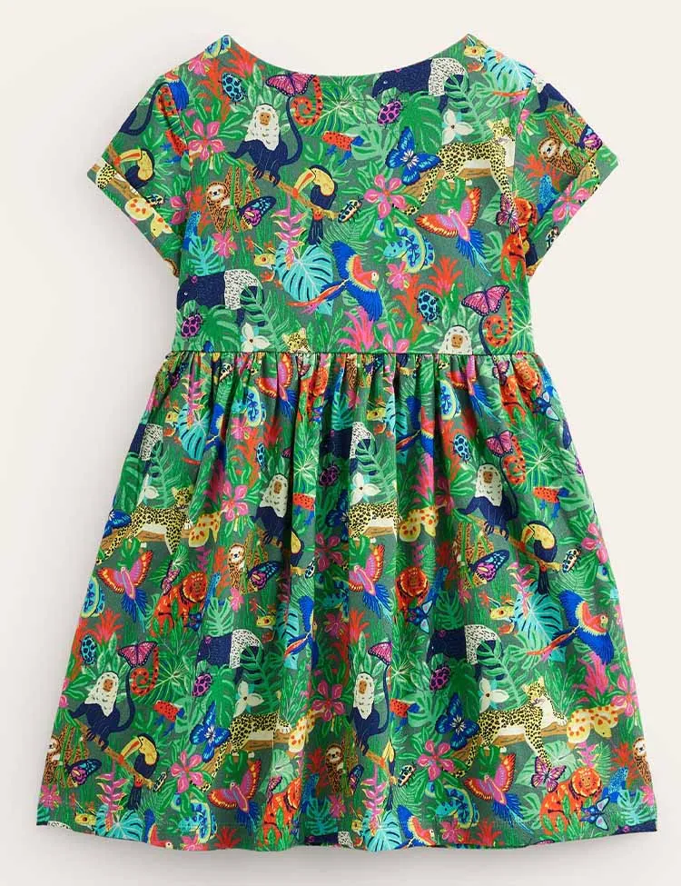Forest Animal Printed Dress - Image 2
