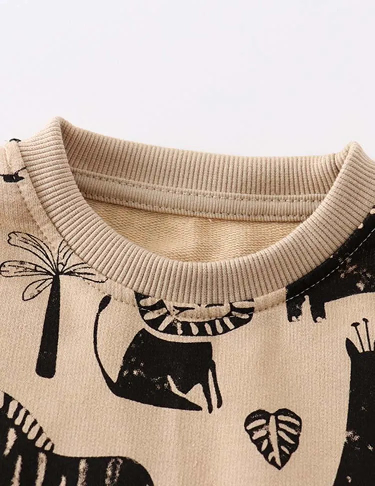 Forest Animal Printed Sweatshirt - Image 3