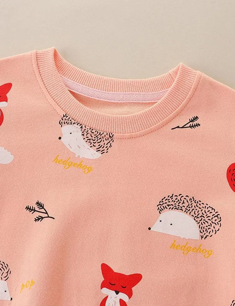 Fox Hedgehog Printed Sweatshirt - Image 2
