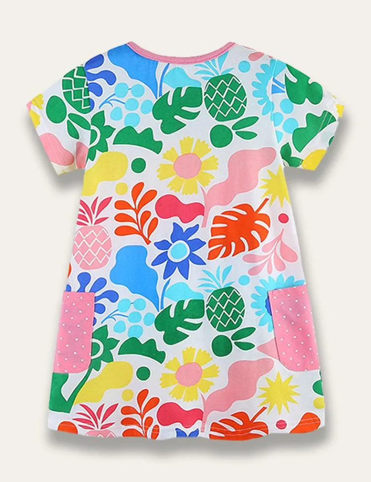Fresh Cartoon Print Dress - Image 2