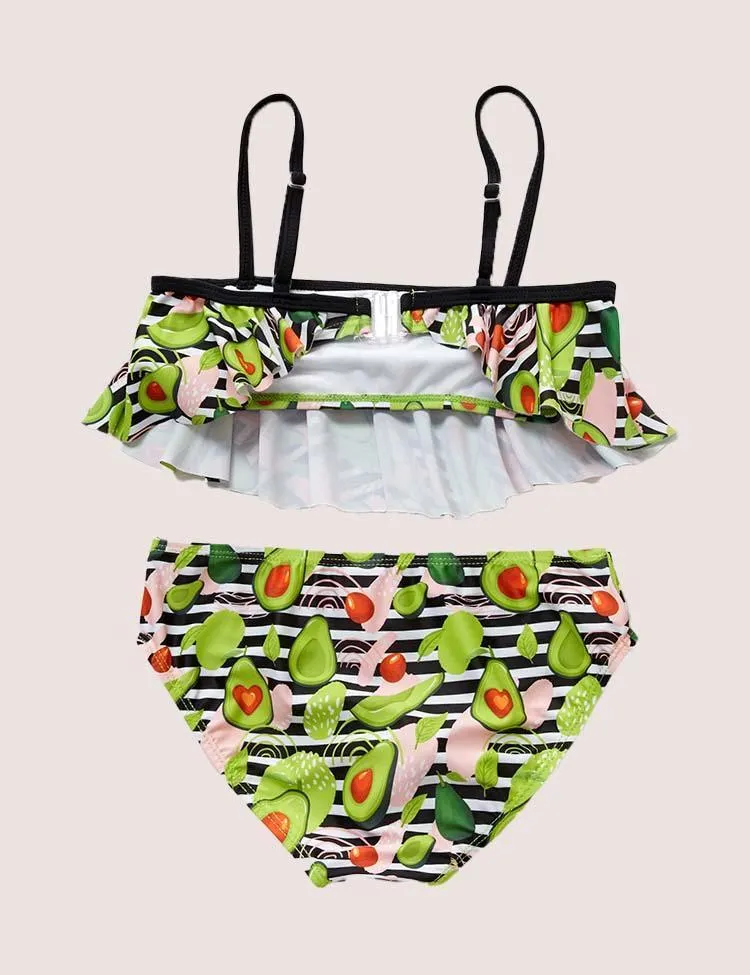 Full Printed Fruit Split Swimsuit - Image 4