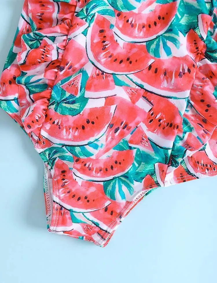 Full Printed Watermelon Swimsuit - Image 3