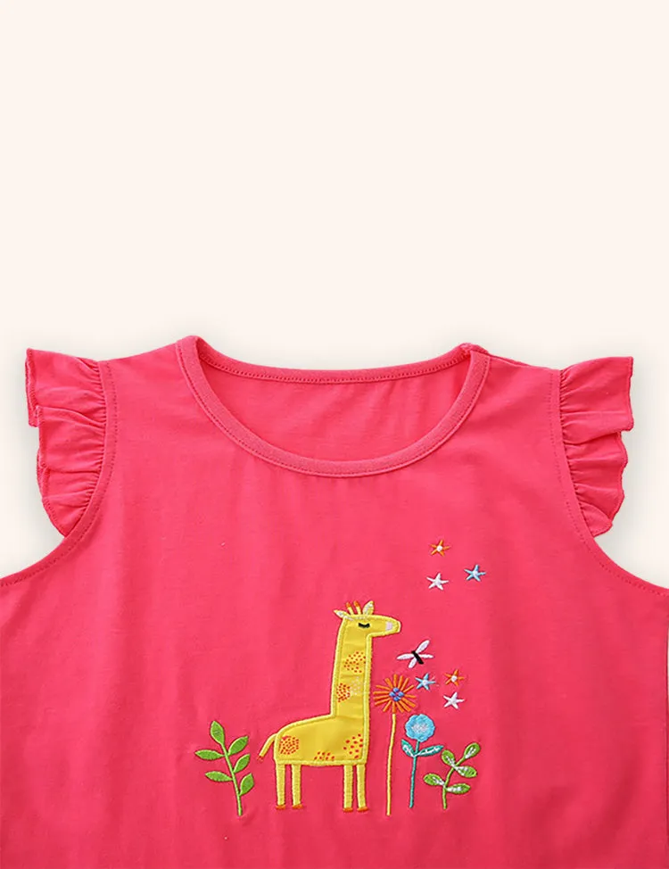 Giraffe Applique T-shirt Set - Image 3