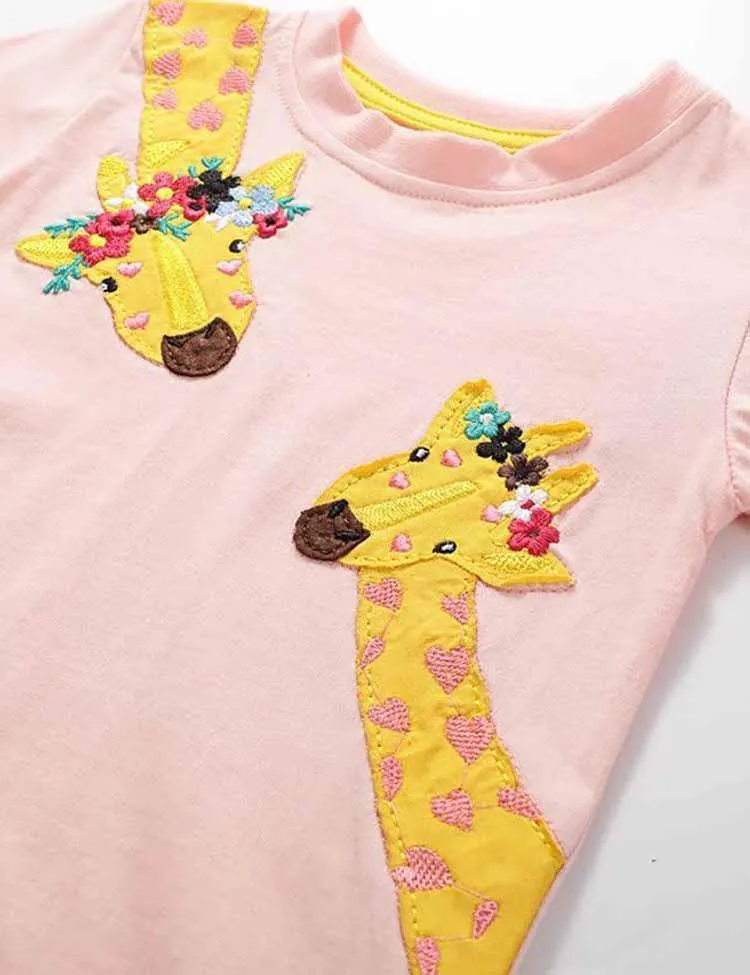 Giraffe Appliqué T-shirt - Image 2