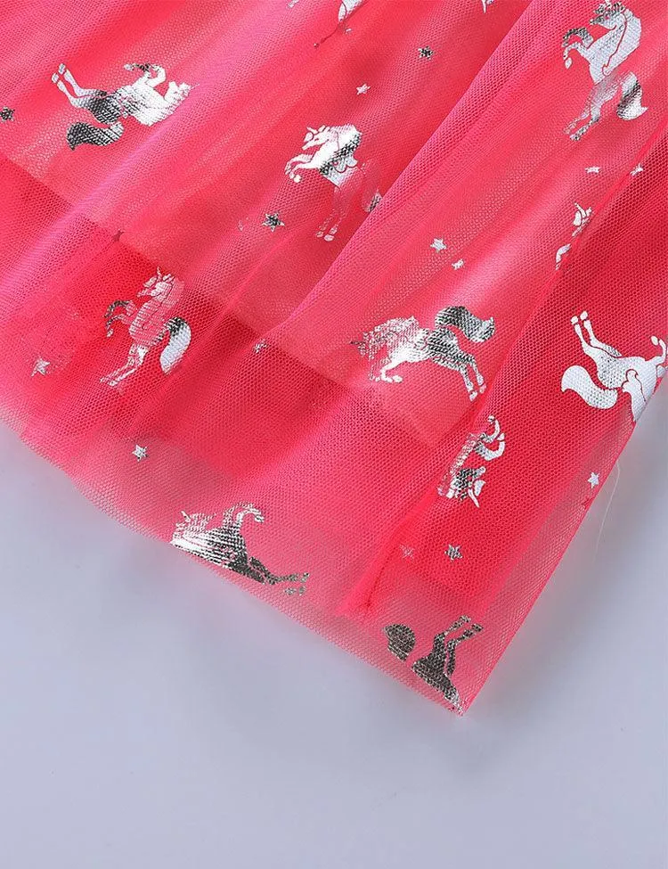 Unicorn Printed Tulle Dress - Image 3